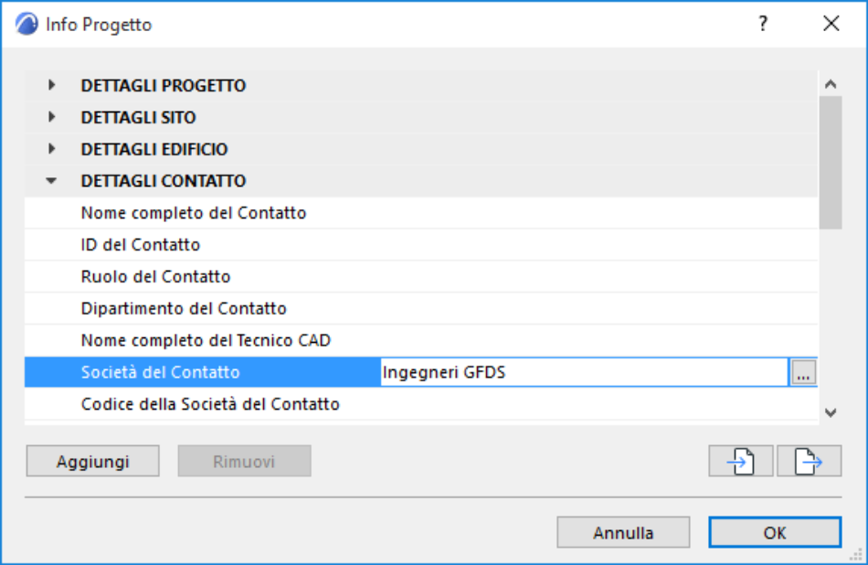 Figura 1 Info progetto